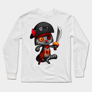 Cat pirate Long Sleeve T-Shirt